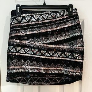 EXPRESS Sequin Mini Skirt